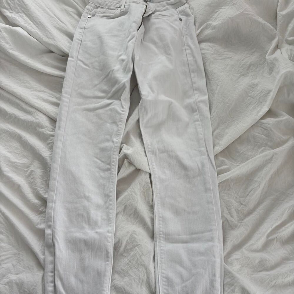 JUST BLACK Sz 25 Skinny Tight Formal Women's White Jeans